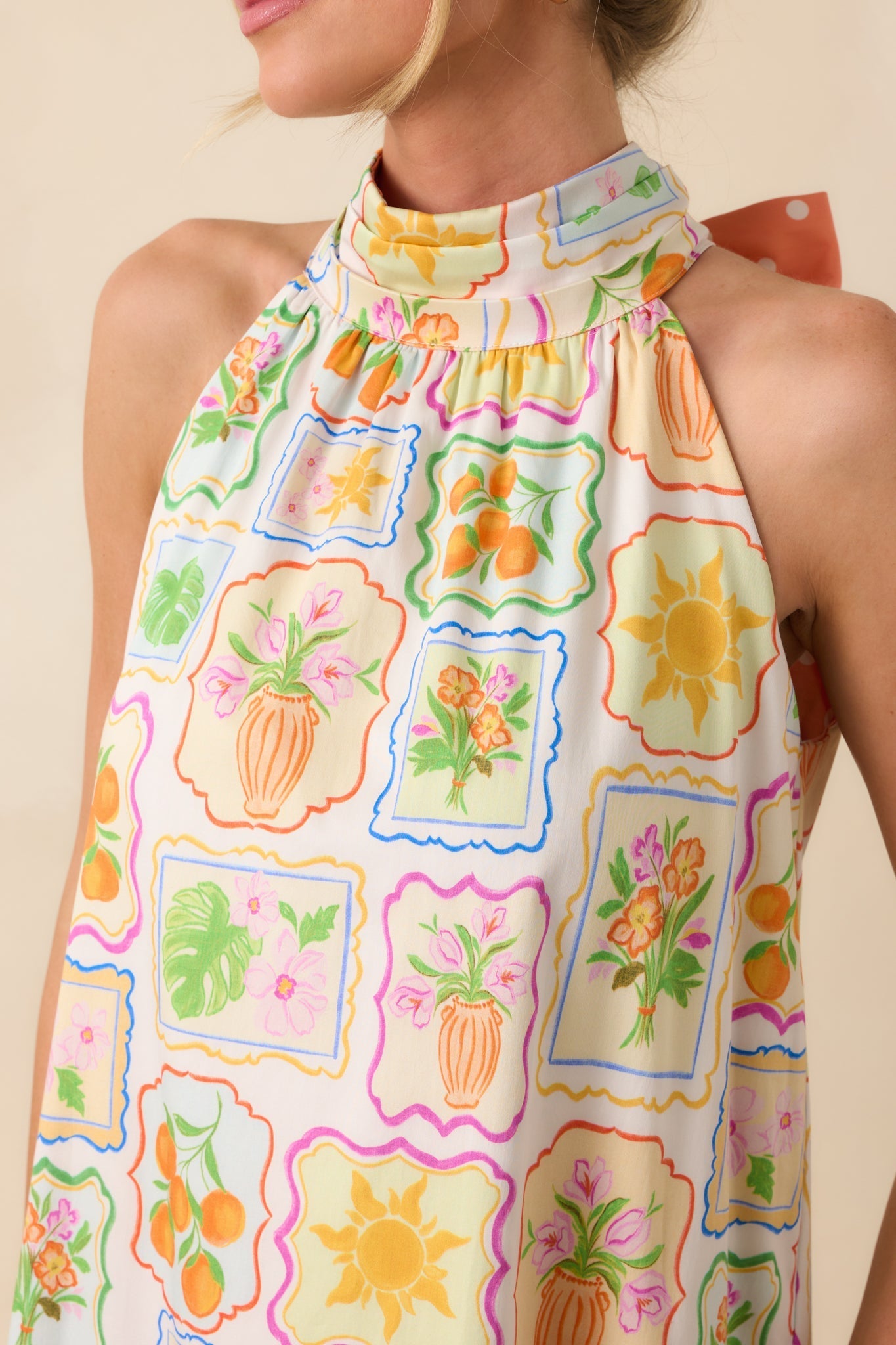 Prosperina Rebecca Multi Print Cotton Reversible Maxi Dress