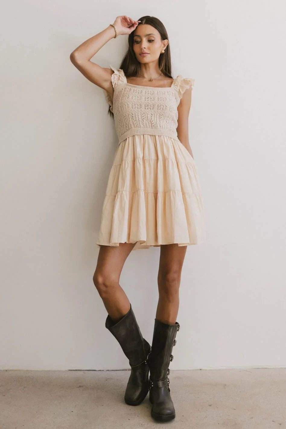Lindie Knit Bodice Mini Dress - FINAL SALE