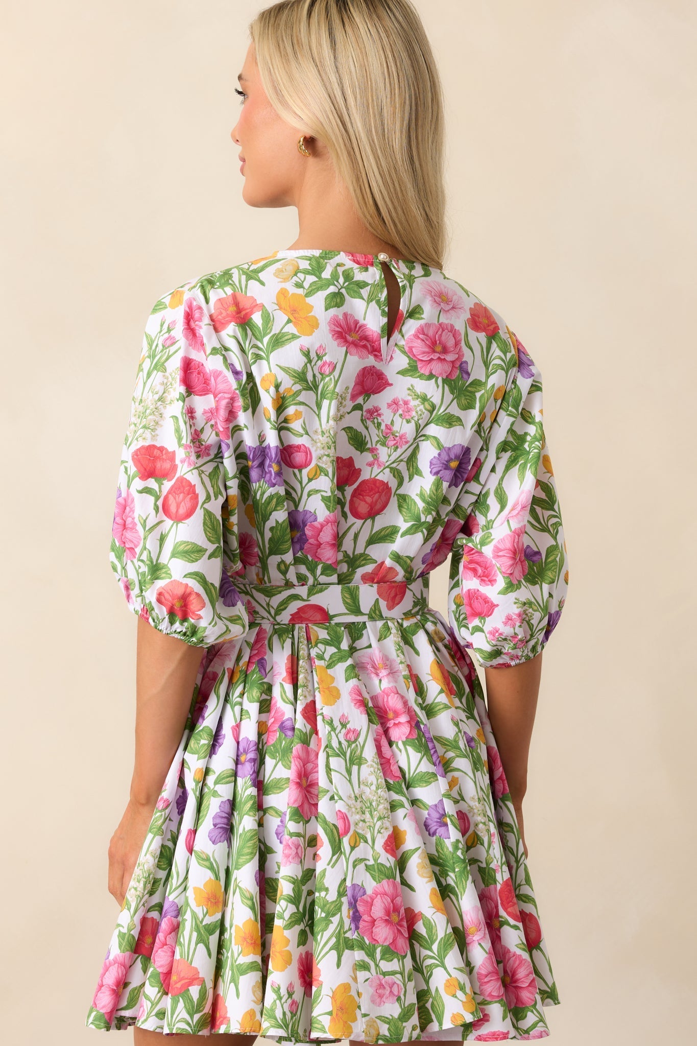 Fallon Secret Garden Floral Cotton Swing Dress