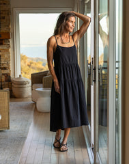 Jacey Textured Dress: Black Texture