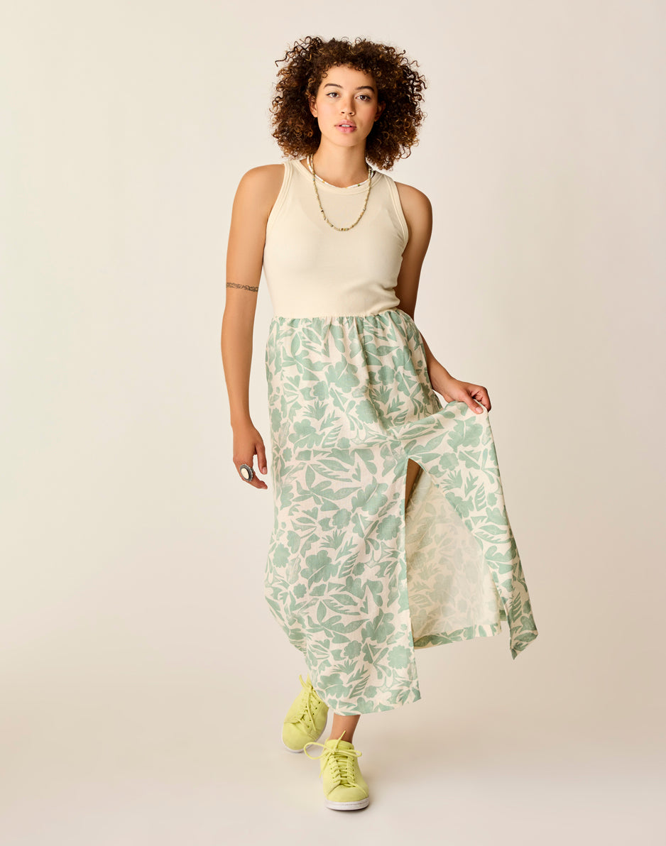 Lark Linen Dress: Haze Mezcal
