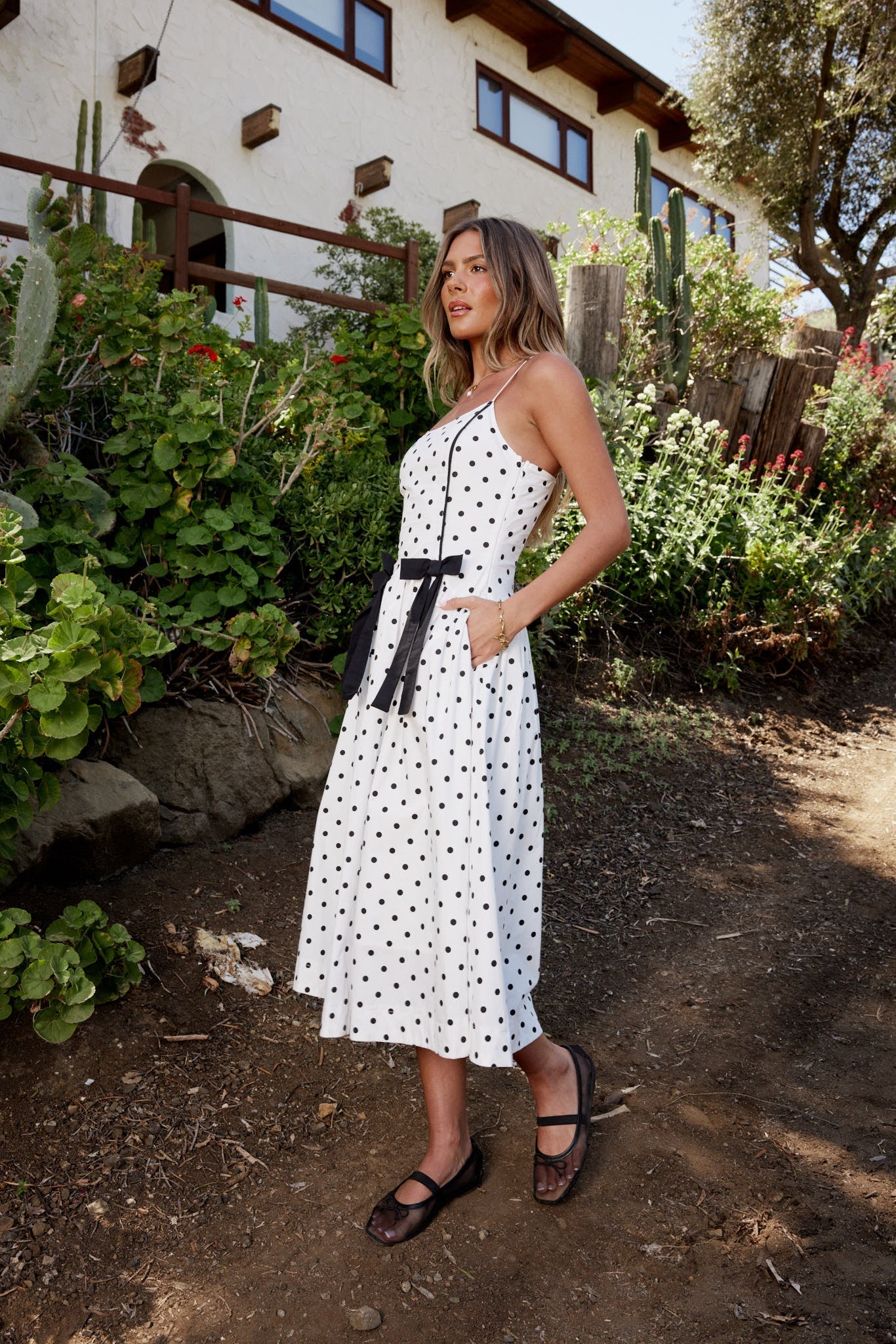 Scarlett Polka Dot Midi Dress