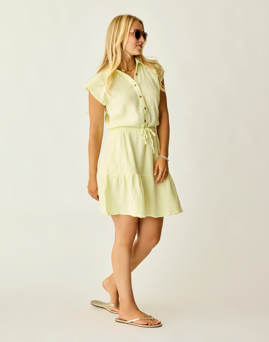 Alex Gauze Dress: Light Limeade