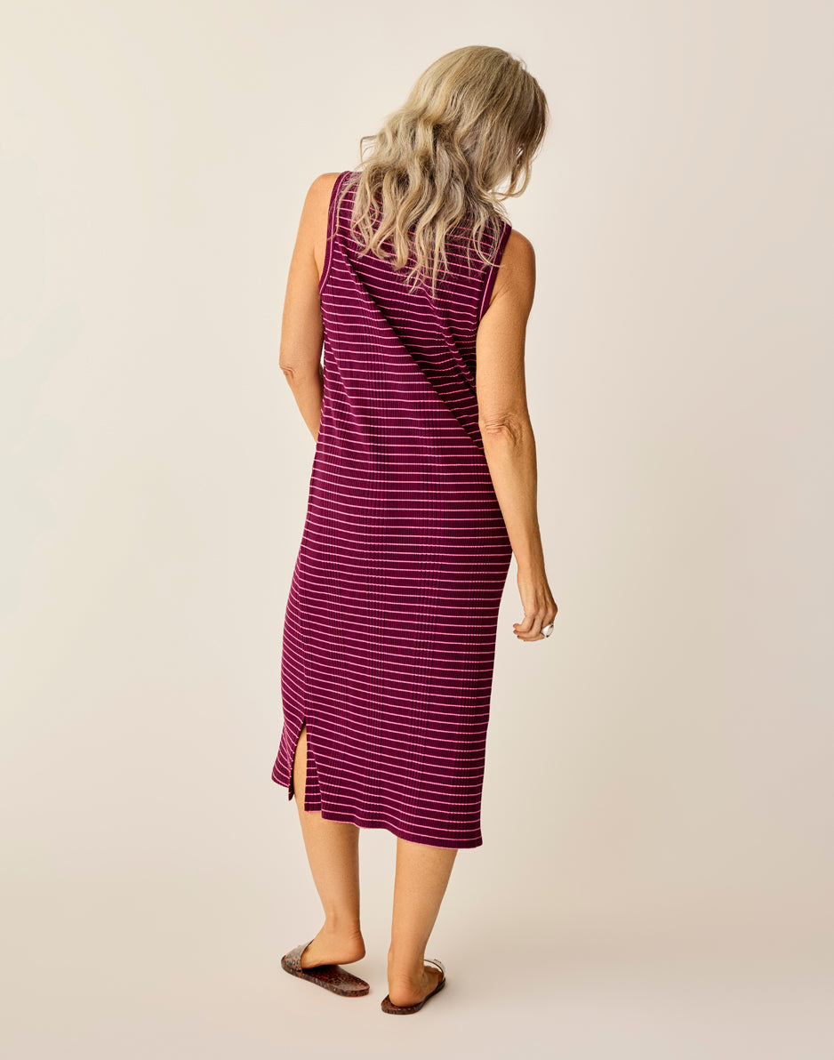 Elodie Rib Dress: Nirvana Stripe