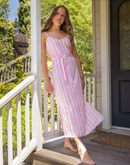 Macy Dress: Pink Paisley