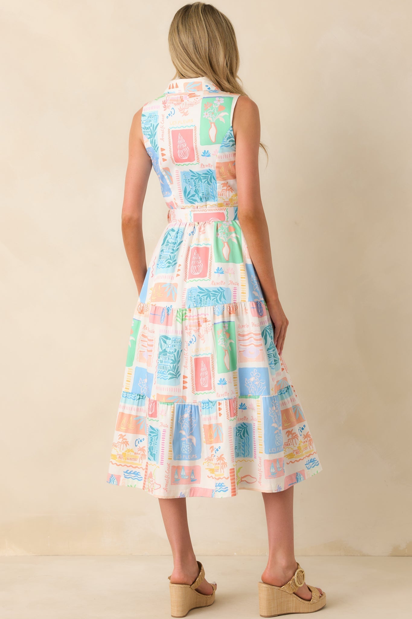 Prosperina Cara Multi Print Cotton Maxi Dress