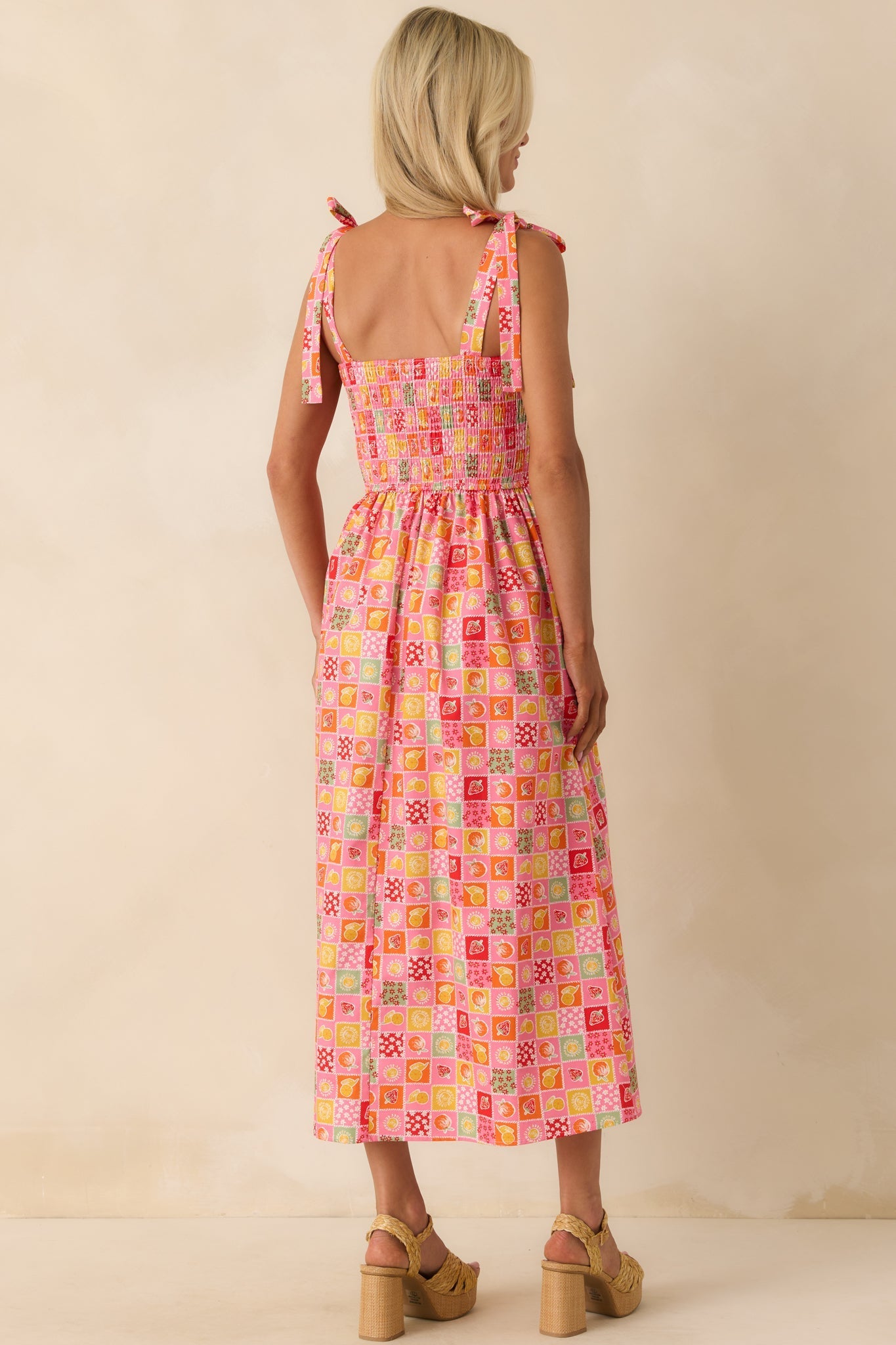 The Power Of Love Pink Multi Patchwork Print Maxi Dress