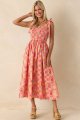 The Power Of Love Pink Multi Patchwork Print Maxi Dress