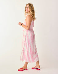 Macy Dress: Pink Paisley