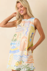 Prosperina Catania Multi Print Cotton Shift Dress