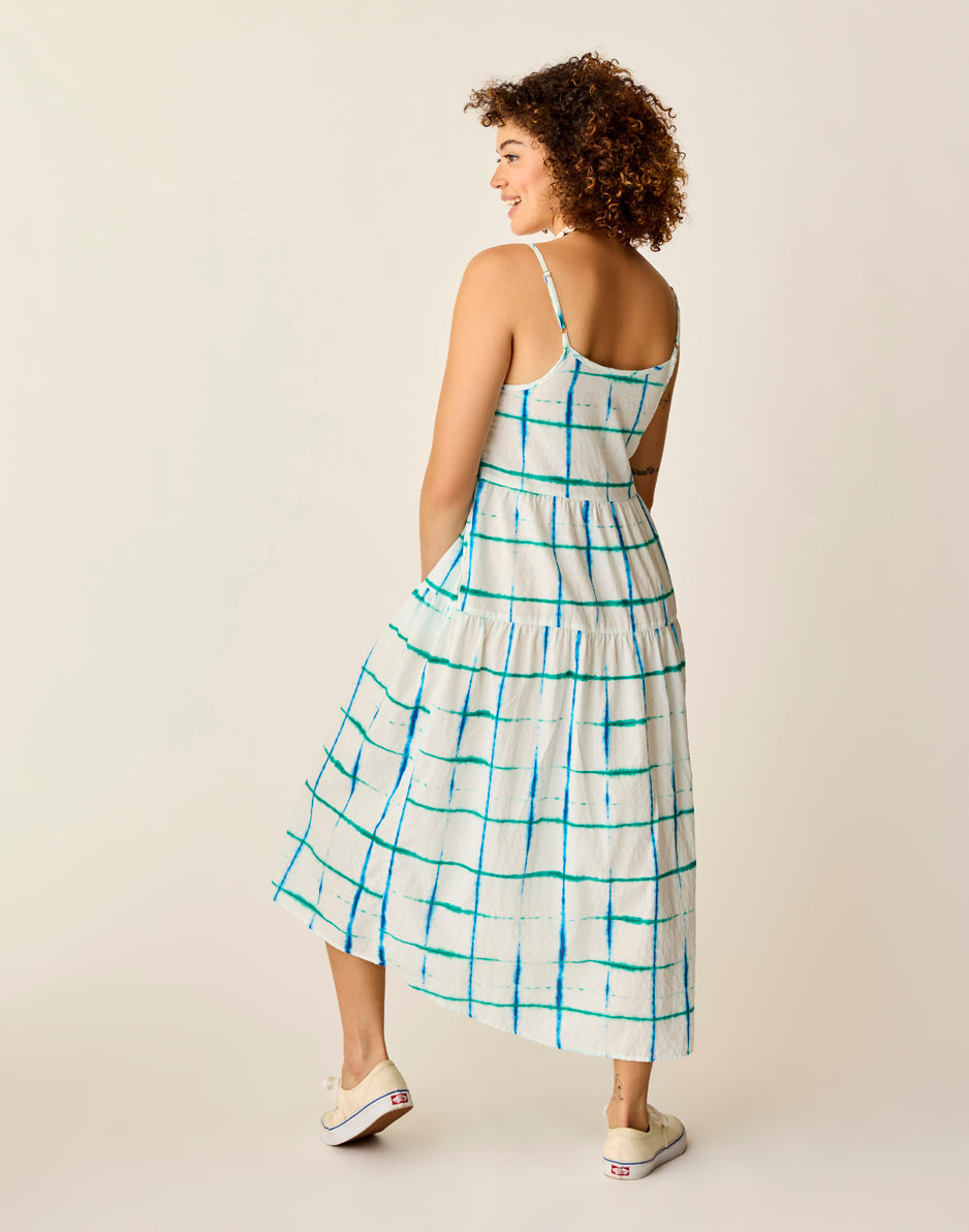 Jacey Textured Dress: Blue Aura